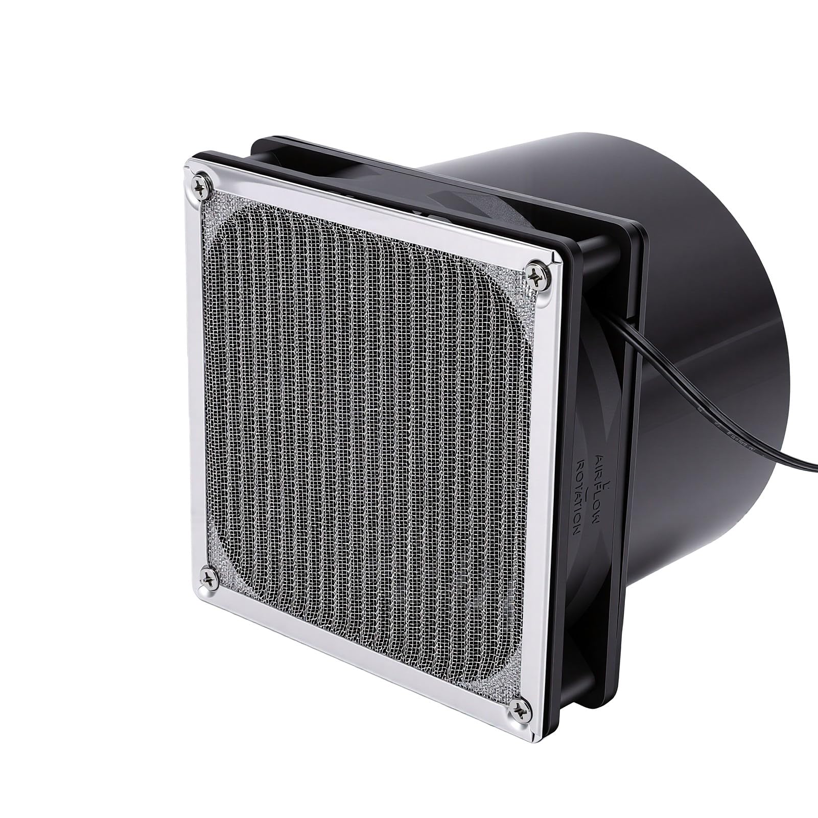 Ventola di Scarico Solare, Ventilatore di Estrazione con | Ventola di Ventilazione con Alloggiamento in ABS e Rete, per Serre, Pollai e Capanni