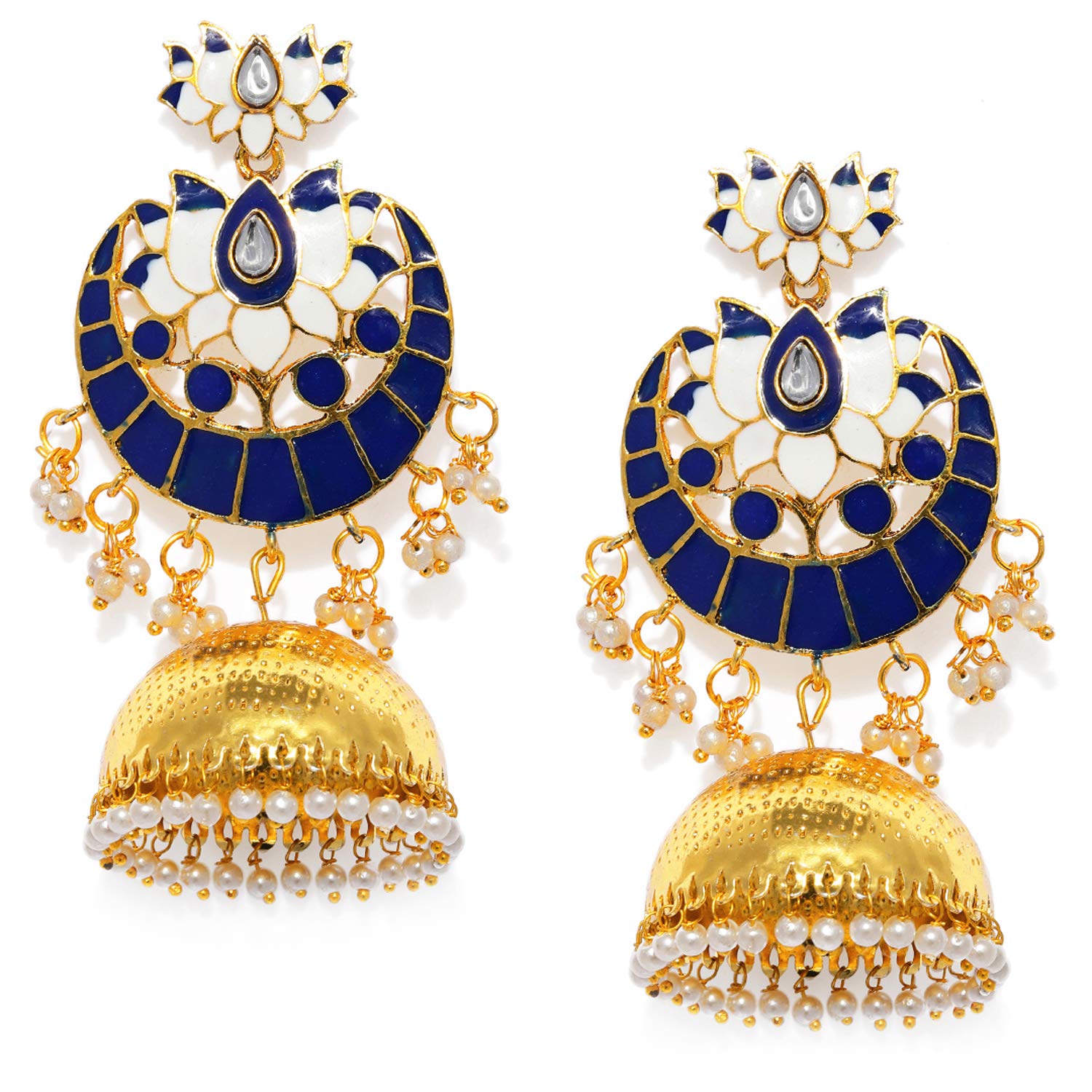 See full amazon price history chart for Sukkhi Glitzy Gold-plated Pearl Jhumki Earrings for Women (Blue & White) (E83498) Sukkhi Glitzy Gold-plated Pearl Jhumki Earrings for Women (Blue & White) (E83498) (B0861PXQFN) Amazon Price History, Amazon Price Tracker