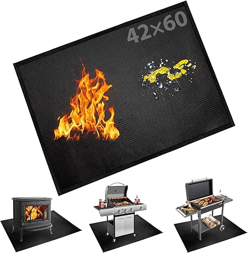 BAKEWAY Tapis de brasero sous le gril, imperméable à l'huile, pour barbecue, réc