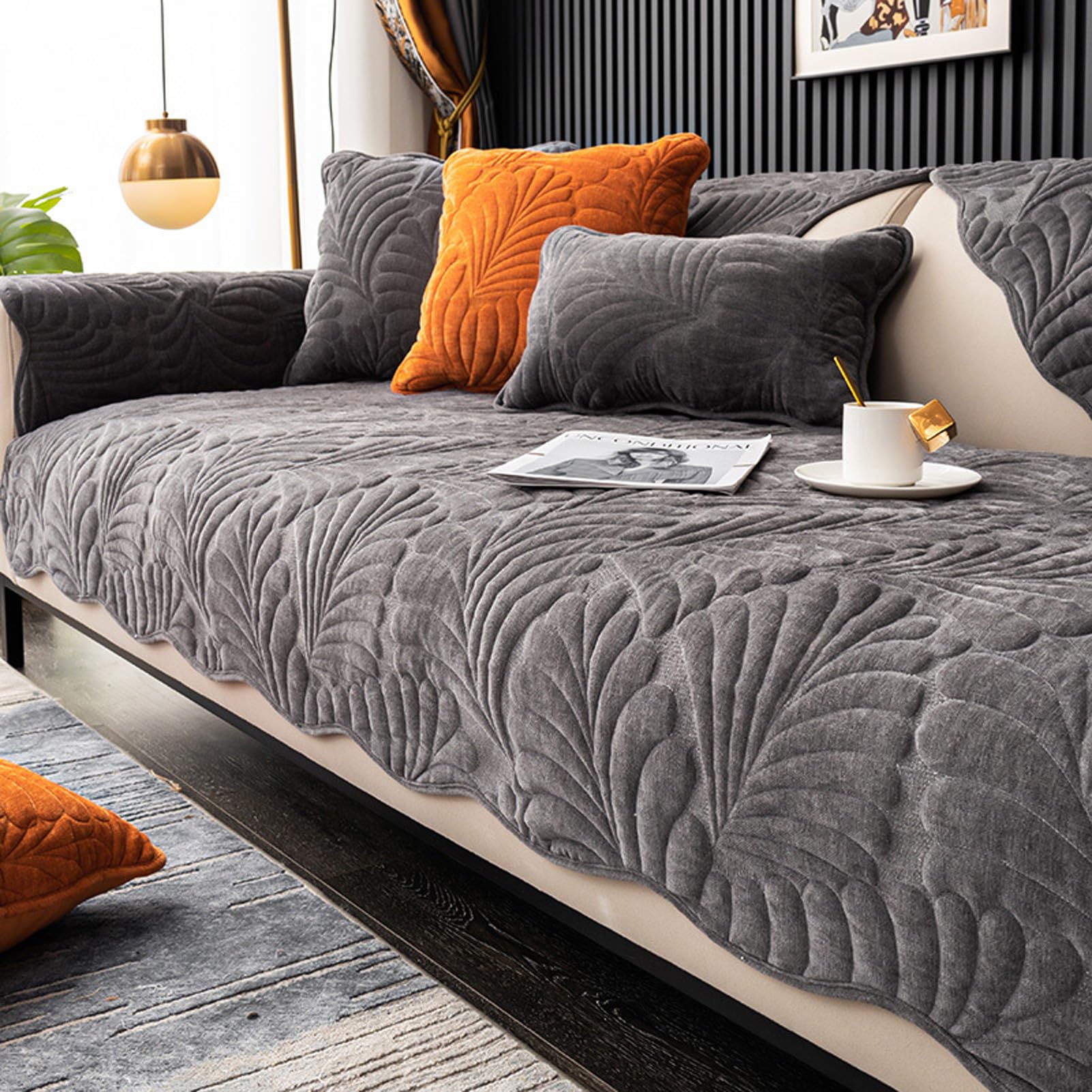 Housses de coussin de canapé en chenille contre les taches et l'usure