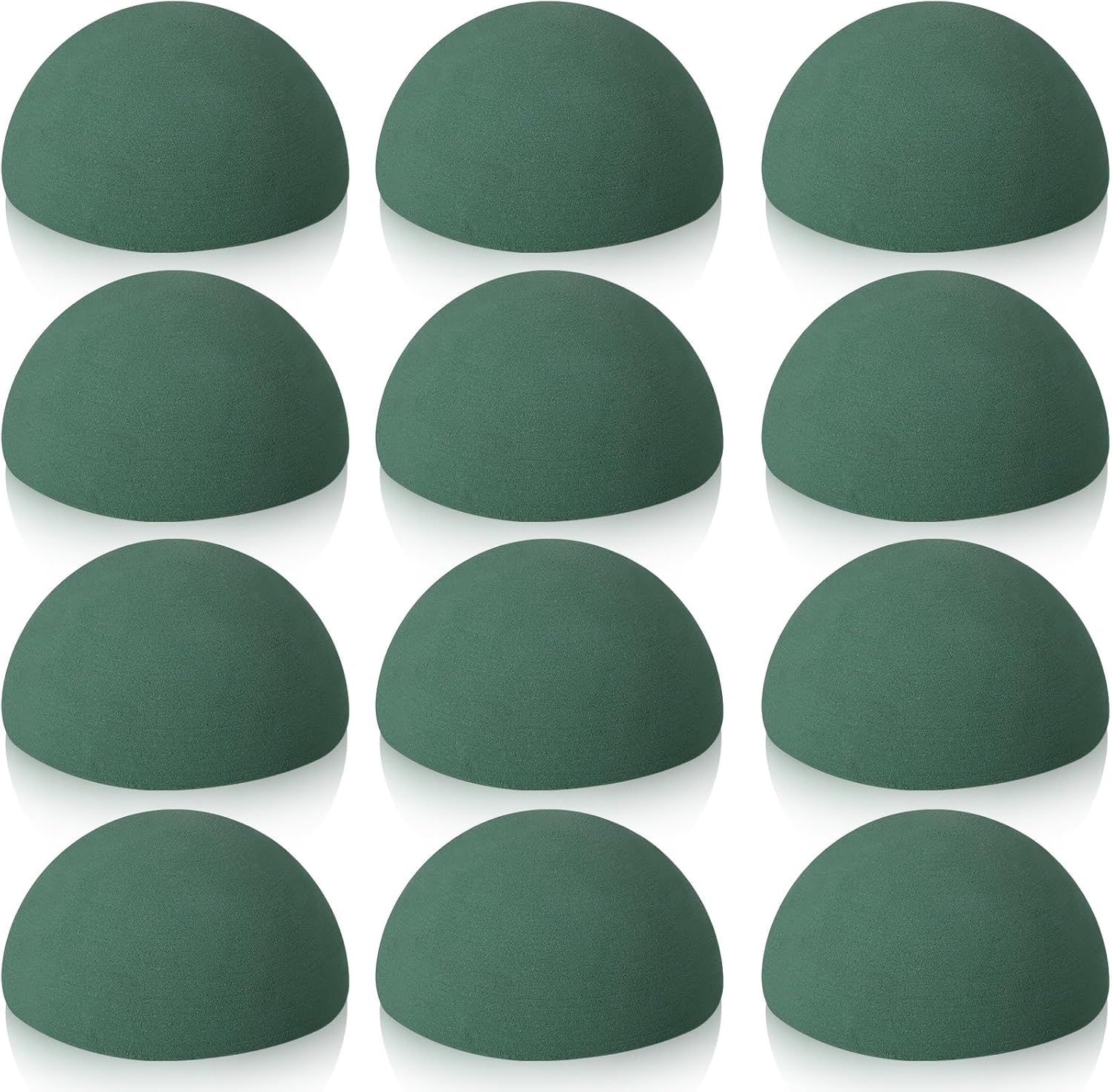 Shihanee 12 Pcs Half Ball Floral Foam Dry Floral Foam Round Foam Block Green Foam Balls for Artificial Flowers Craft Plant DIY Foam for Arrangement Wedding Decorations(7.5 x 3.75 Inch)