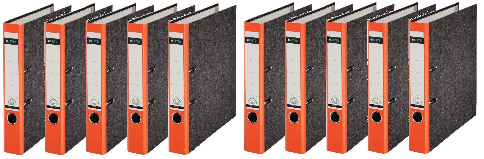 Leitz 1080/1050 Standard Ordner A4 (schmal | 10er Pack, orange)