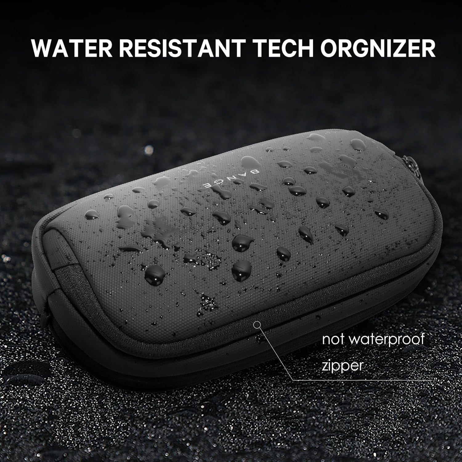 BANGE Electronics Organizer Travel Case, Water Resistant Travel Bag, Tech Pouch Accessories Organizer for Cable,Cord, Phone, Cables, USB Flash Drive, Daily Items - Image 7