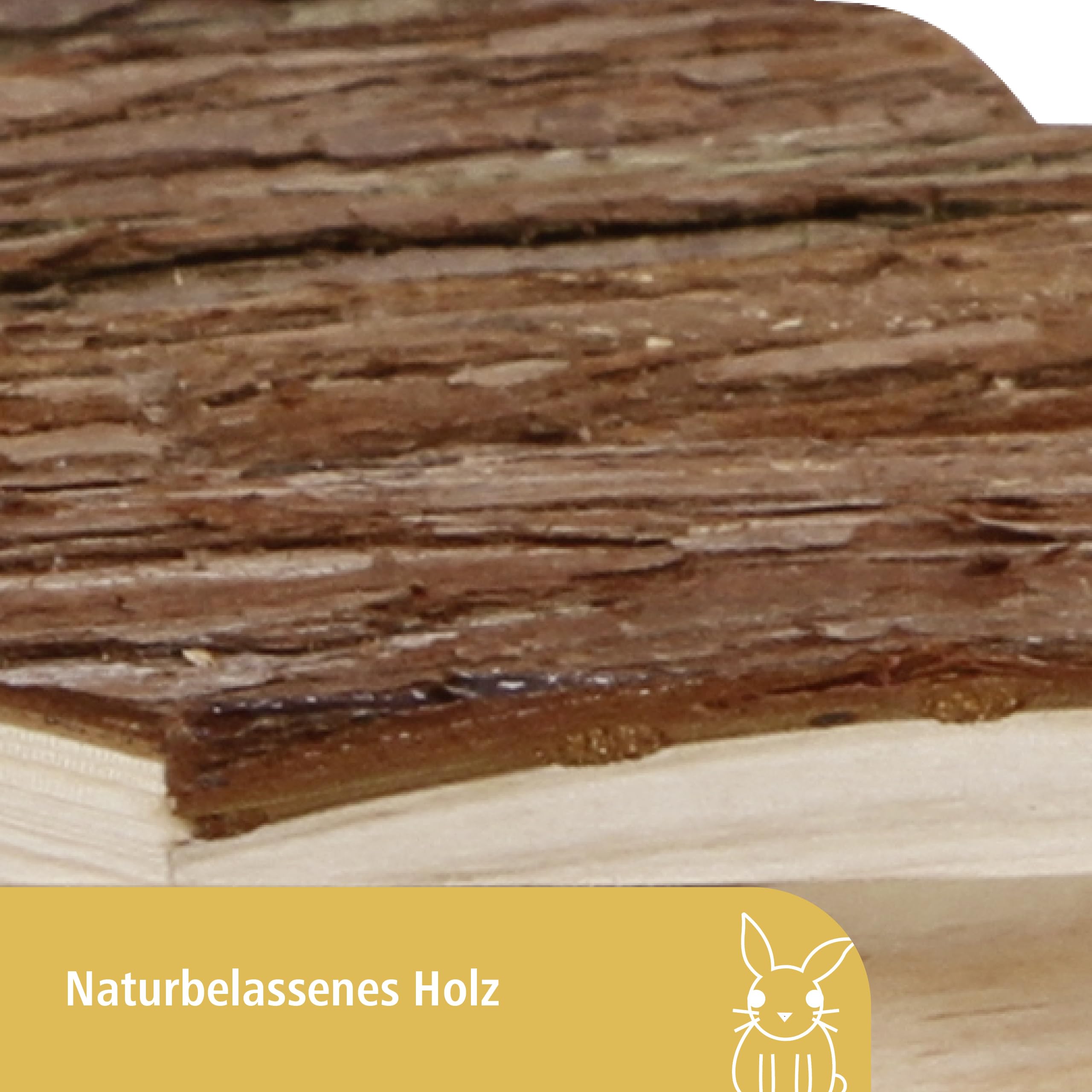 Kerbl 82863 domek narożny dla gryzoni natury, 31 x 31 x 20 cm