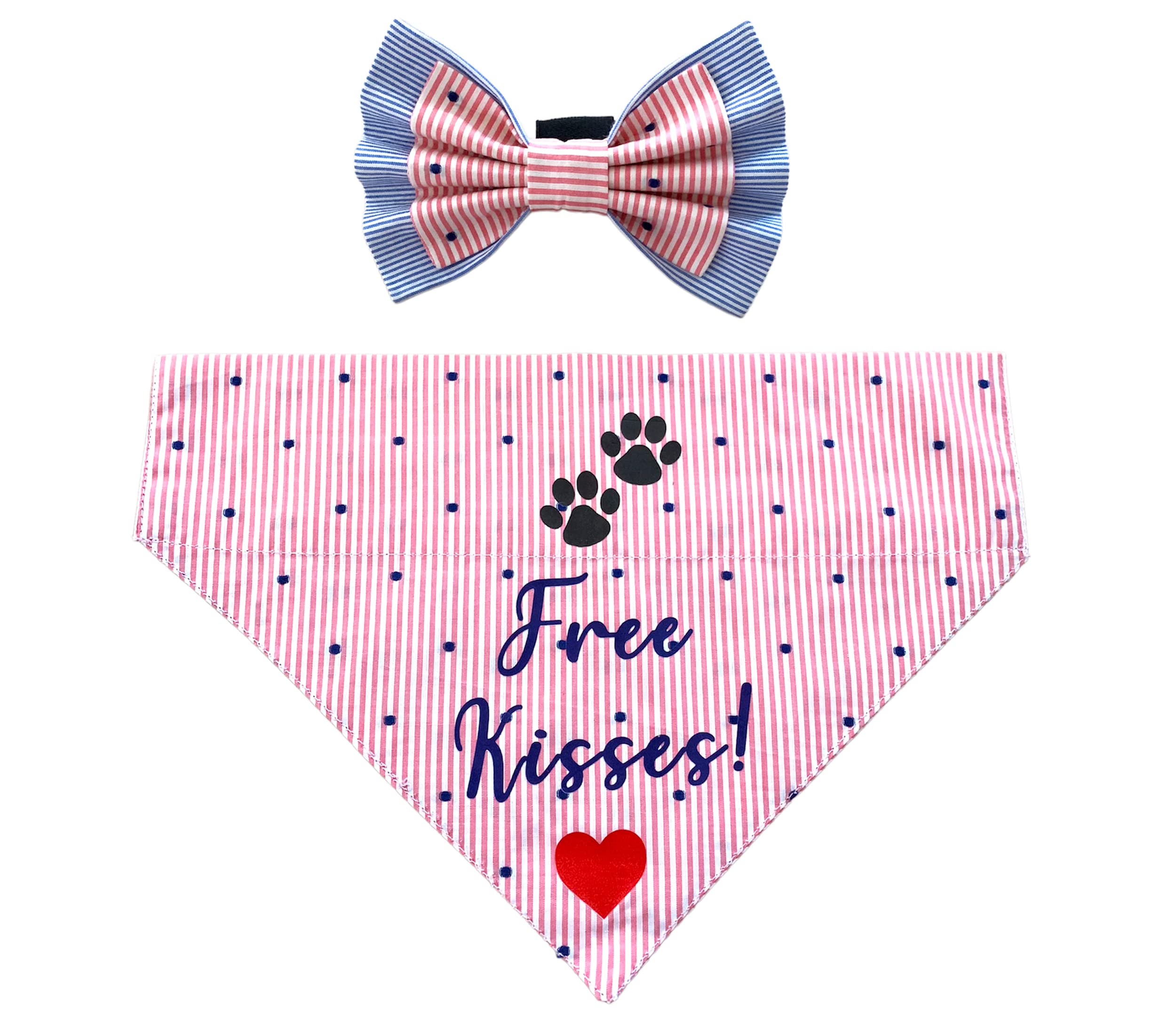 For The Fur Kids Valentines Day Dog Bow and Dog Bandana Set, Valentines Day Gift for Pets (B0BV6NGCX4) Amazon Price History, Amazon Price Tracker