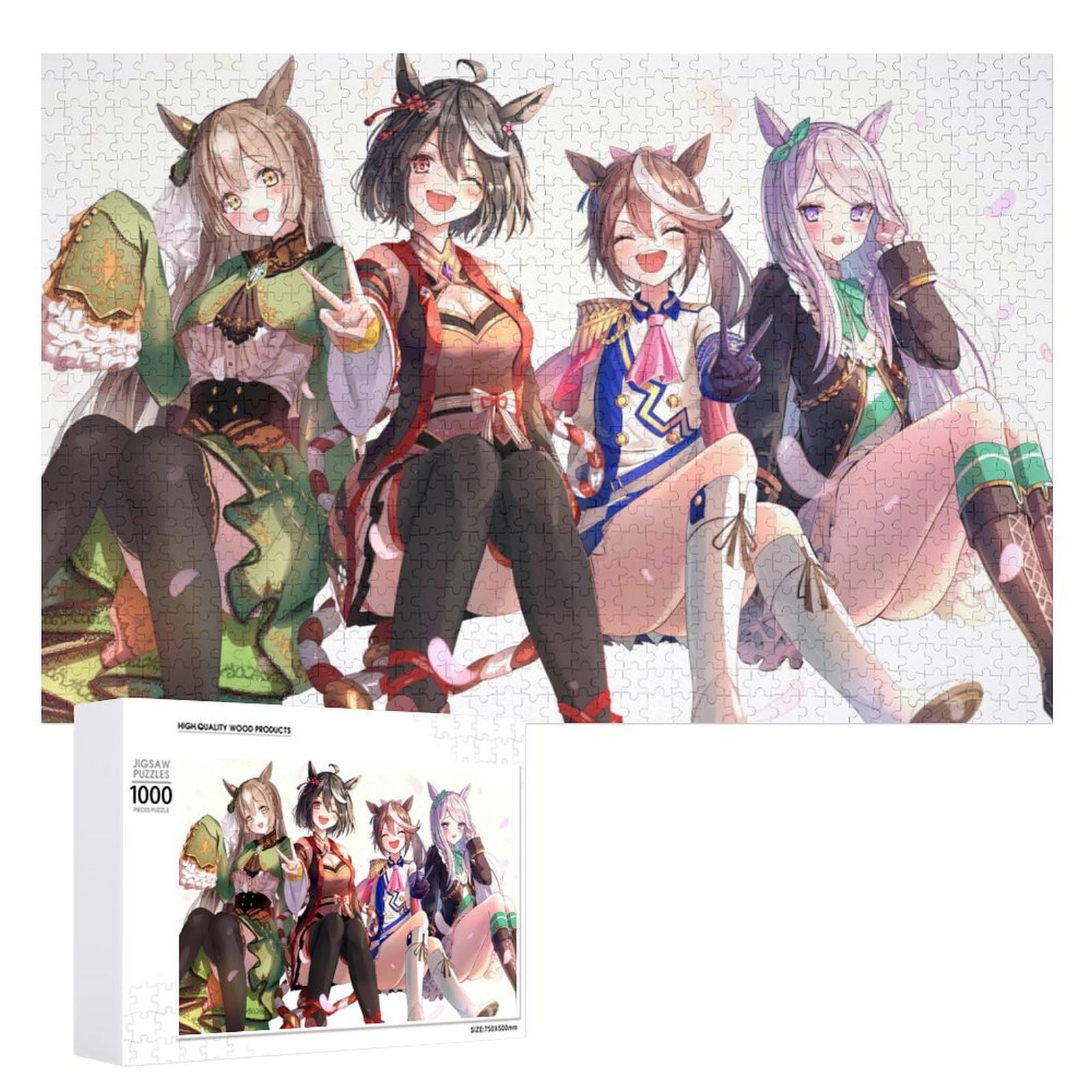 Amazon.co.jp: ウマ-娘-ふざけた4人ジグソーパズル 1000 PCS