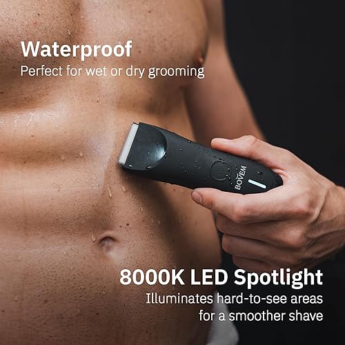 Miniatura 3 de BOVEM Globe Trimmer 2.0 - Maquinilla de afeitar eléctrica para hombres de pelo púbico, recortadora de vello corporal, recortadora de ingle para