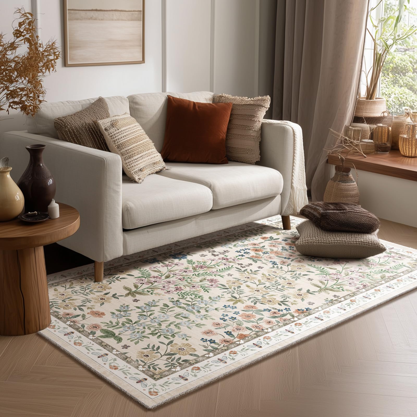 palohom 3x5 Washable Faux Wool Rug