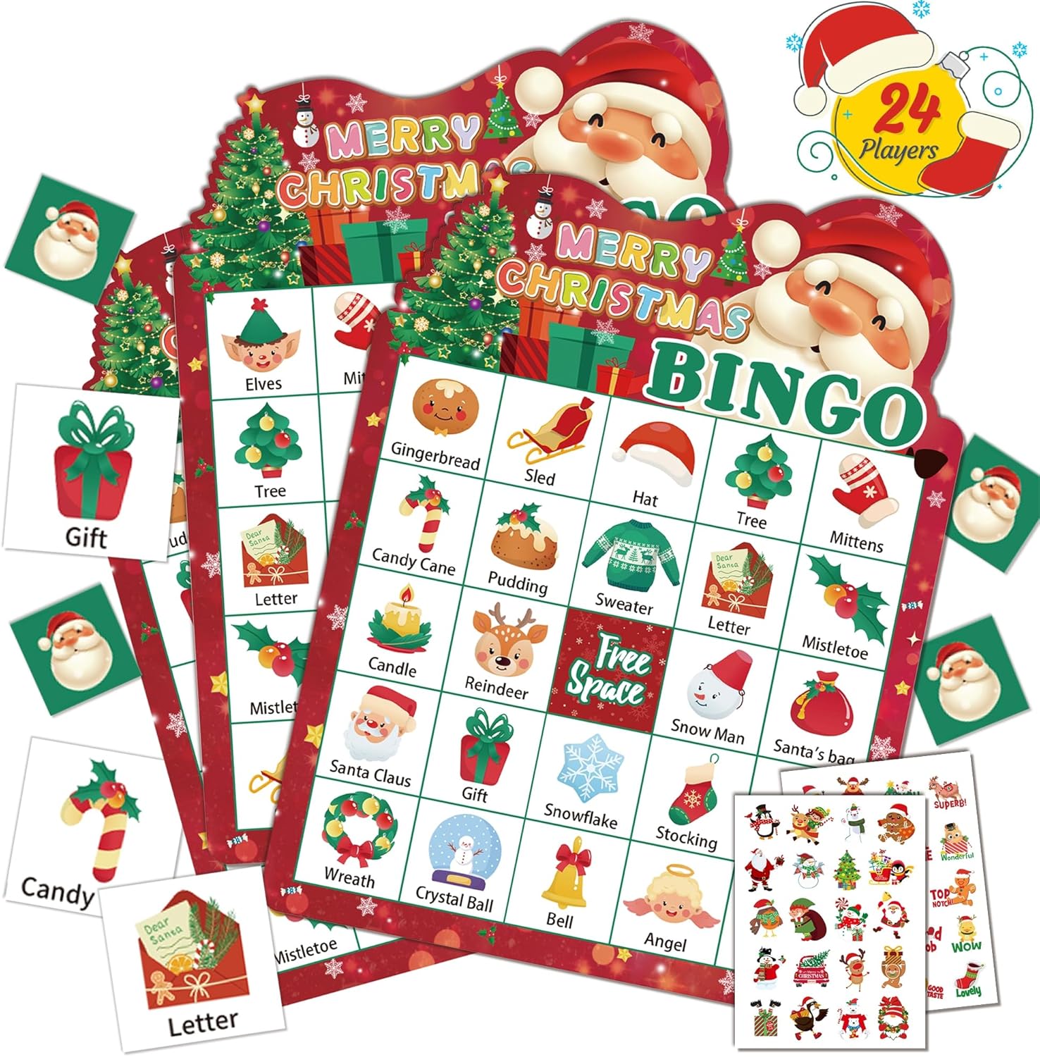 TISTON Christmas Games for Family Party, 24 Players