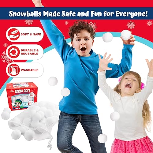 Miniatura 5 de Bolas de nieve falsas para niños, juego de peleas de bolas de nieve para interiores, bolas de nieve artificiales para niños en interiores y