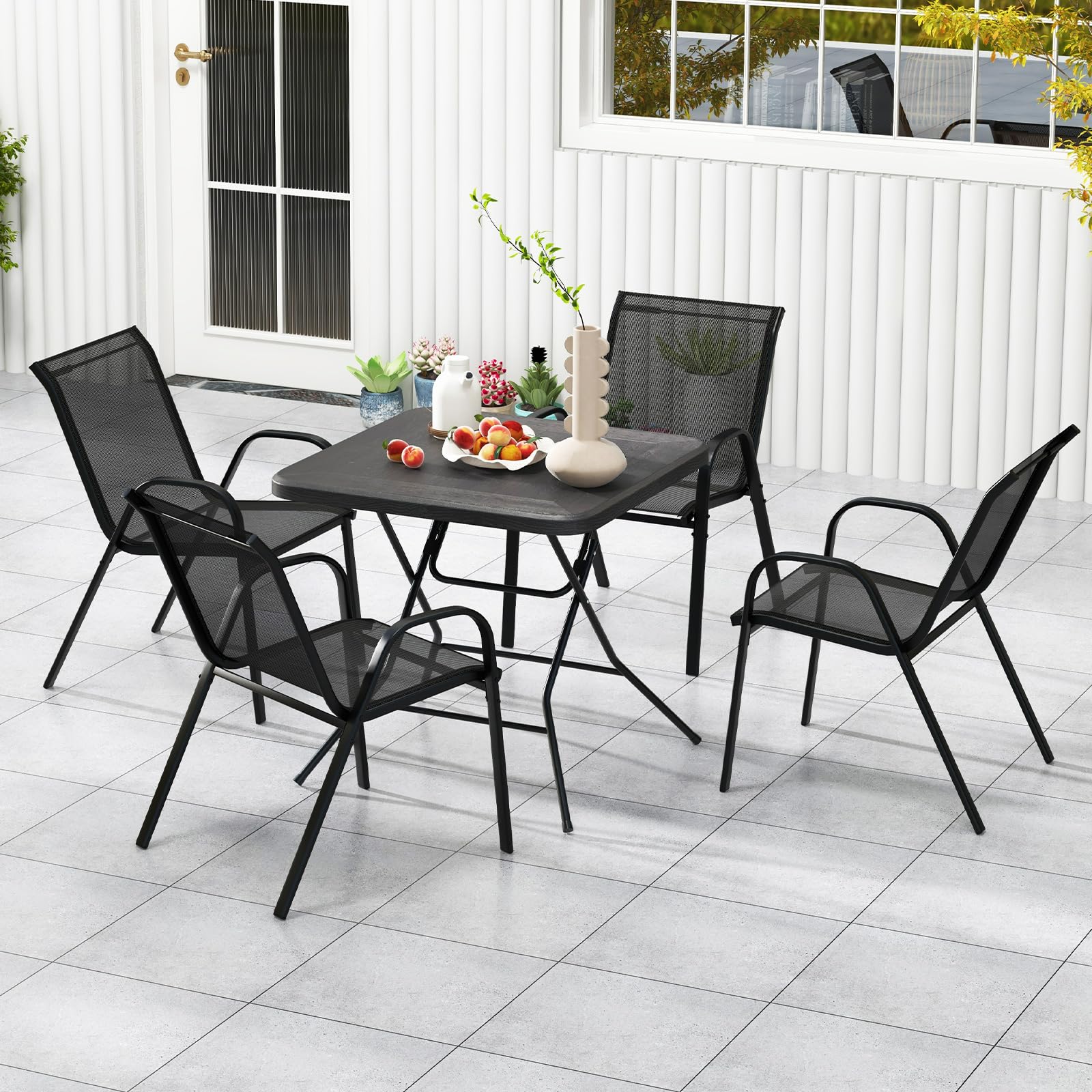 Amazon.com : Giantex 2.6 FT Folding Picnic Table, Square Patio