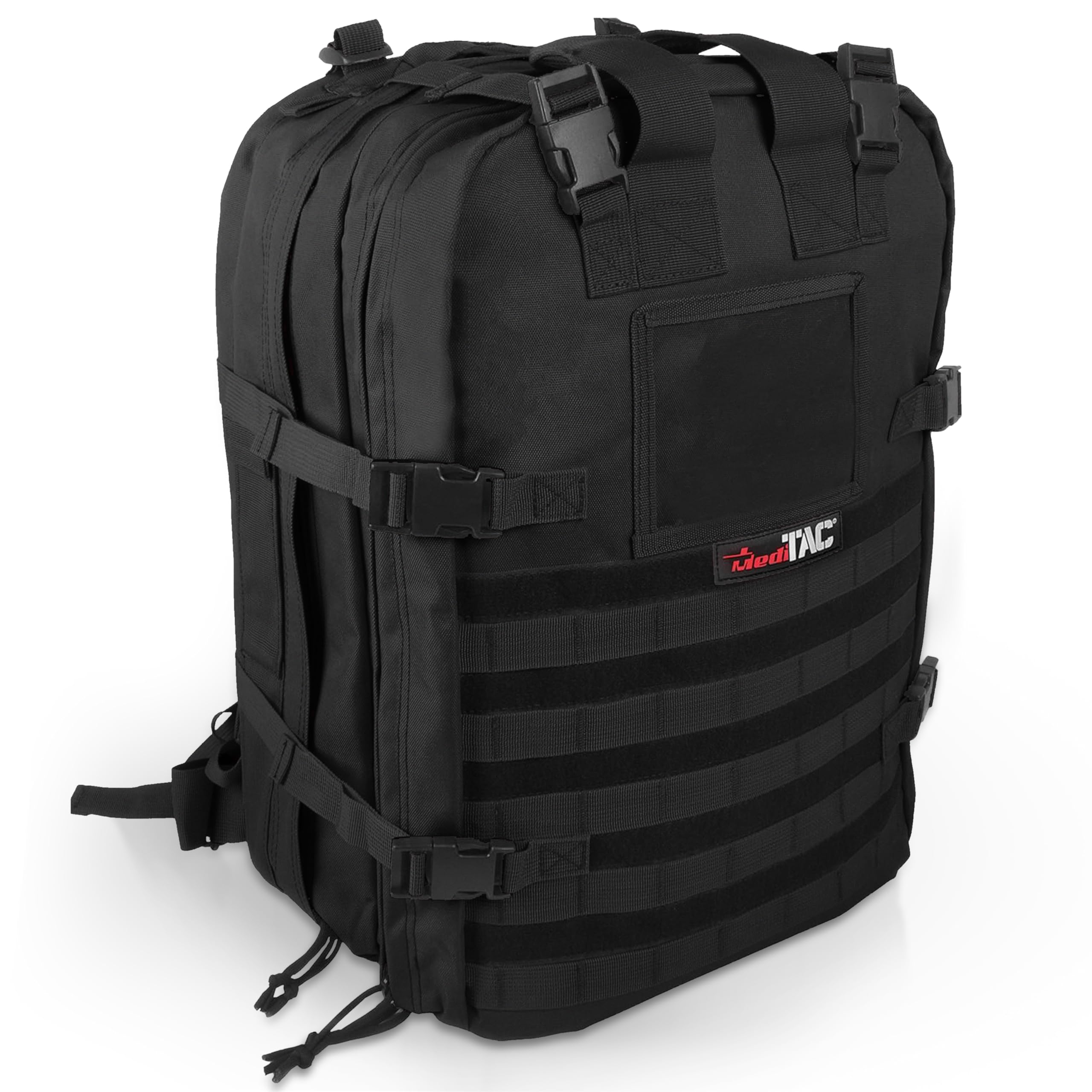 MediTac Deluxe Special Ops Tactical Field Medical Stomp Pack - Largest Backpack for all Gear & Equipment - Black
