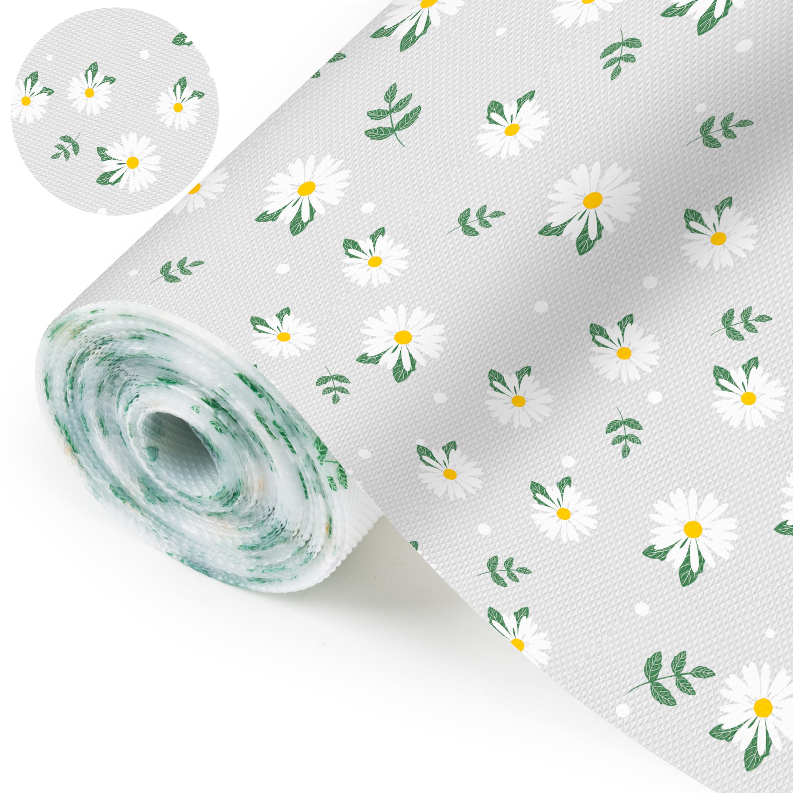 GQIRIL Shelf Drawer Liner for Kitchen - Non Adhesive Cabinets Refrigerator Liners, Waterproof & Oil-Proof Non-Slip Washable Cupboard Shelves Protection Plastic Mat for Fridge Dresser (360'' x 17.7'')