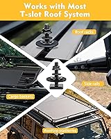 Vista 3 de Pernos de ranura en T para barras transversales de techo, plataforma, cesta de carga, adaptador de perno de riel en T cuadrado de acero inoxidable