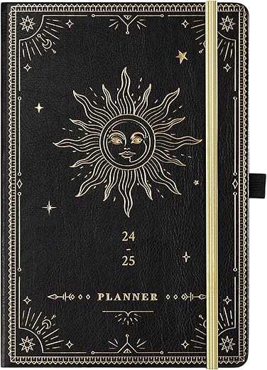 2022 Planner - 18-Months Weekly Monthly Planner 2022, January 2022 - June 2023, 5.75" x 8.25", Soft Faux Leather with Thick Paper, Pen Loop, Back Pocket with 32 Notes Pages - The Sun