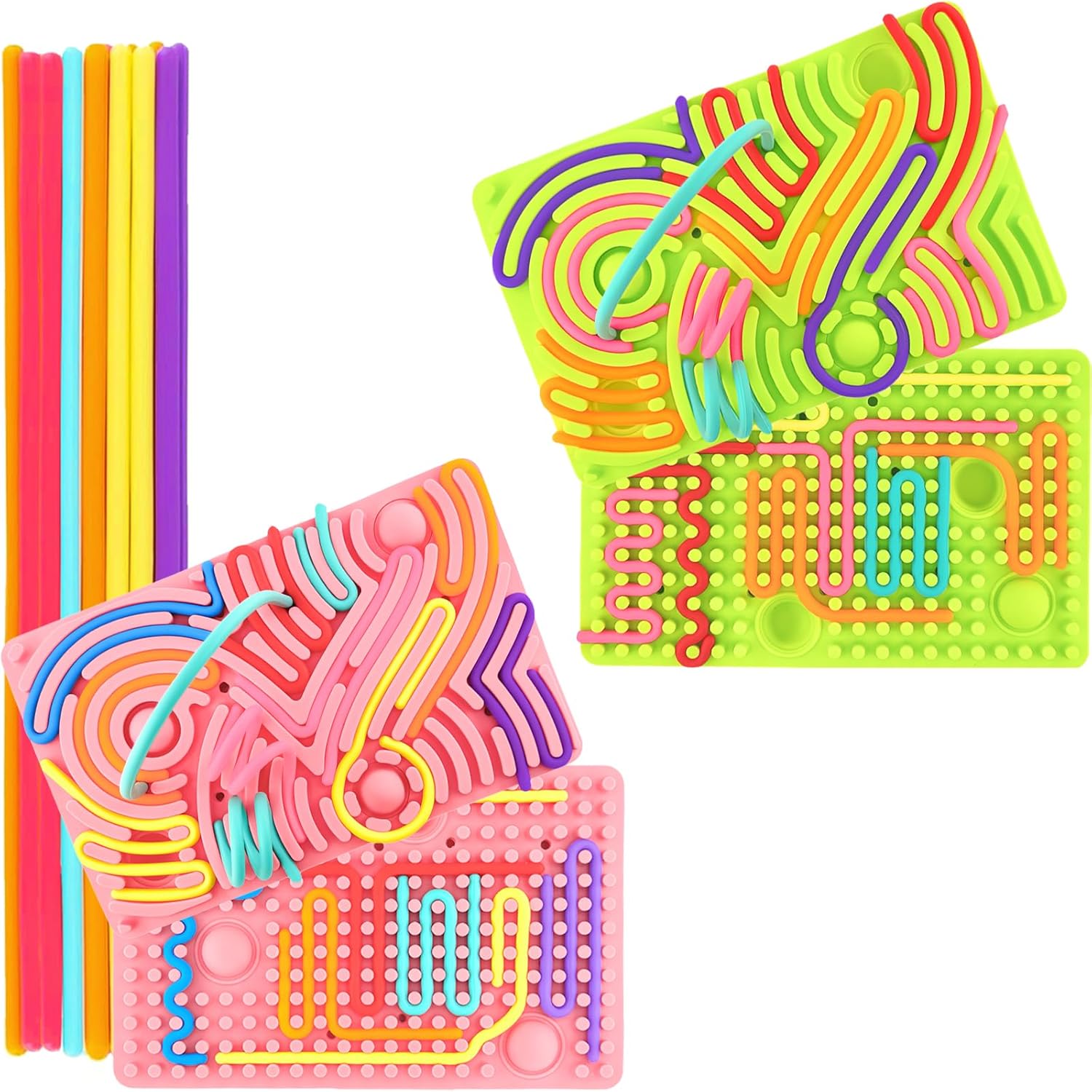 Christmas Stocking Stuffer 2Packs Pop Fidget Toys Sensory Fidget Toys for Kids Toddler Boys,Sensory Activity Board for Stress Anxiety Autistic ADHD, Calm Down Stress, Anxiety for Kids for Adults