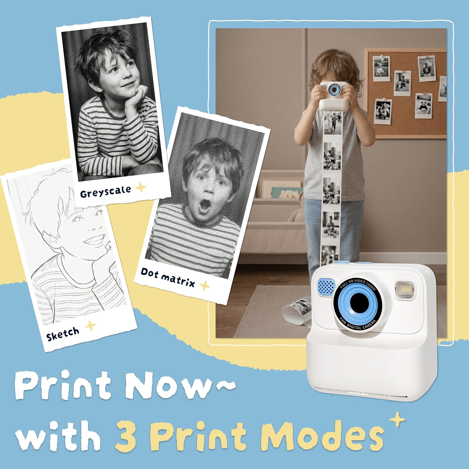 Kids Instant Print Camera Zero Ink