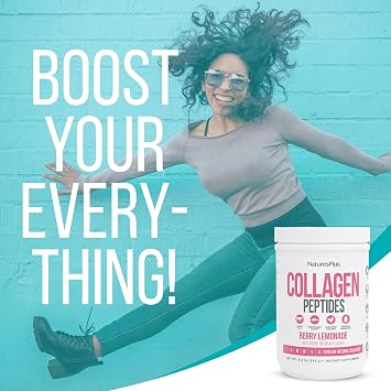 NaturesPlus Collagen Peptides, Berry Lemonade - 0.8 lb Powder, Pack of 2 - Hair, Skin, Nail & Joint Health, Immune System Support - Non-GMO, Gluten Free - 28 Total Servings