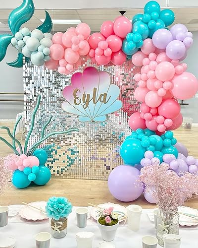 Miniatura 2 de Fondo de pared brillante, 24 paneles, telón de fondo plateado con lentejuelas con purpurina para decoración de boda, despedida de soltera, cumpleaños