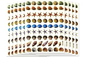 10 Sheets Seashell Stickers for Kids - SHELL01 by Sticker108