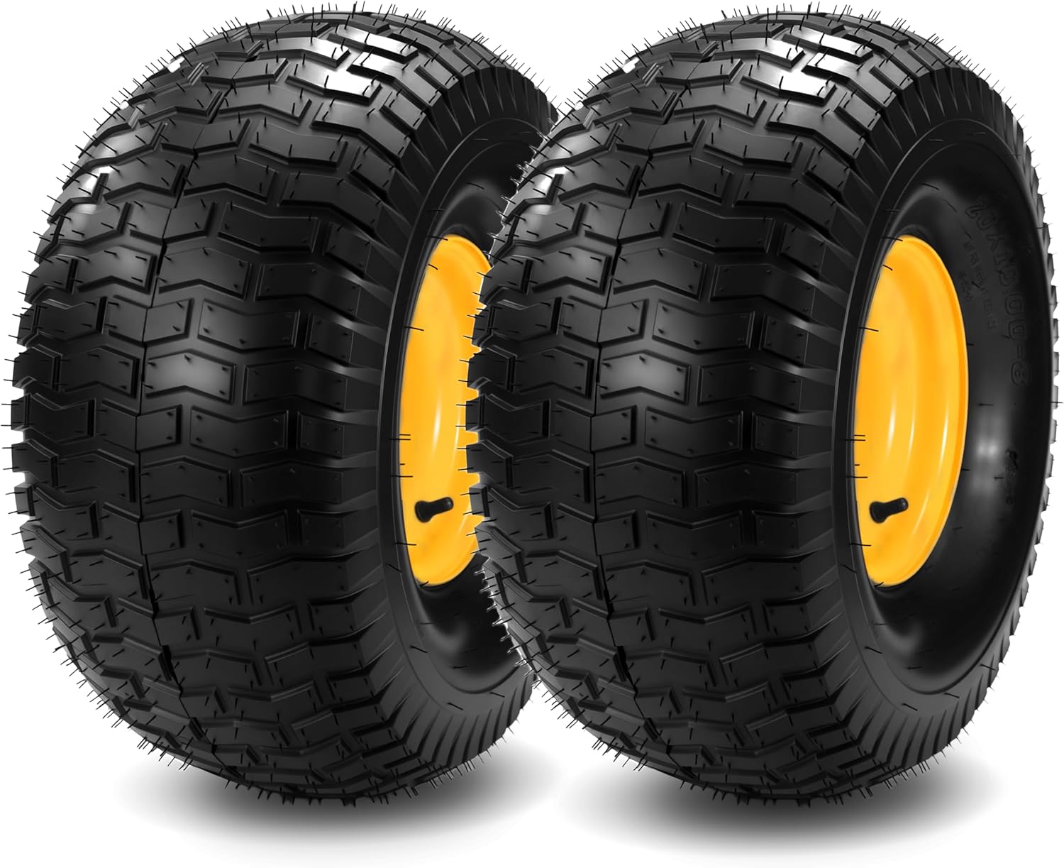 2 Pcs 20x10.00-8 Tubeless Lawn Mower Tire and Wheel, 3/4" Borehole 3/16" keyway and 3.5 Offset Hub, Replacement for 20x10-8nhs Riding Lawn Mower Tractor Rear Tire and Wheel 4 Ply
