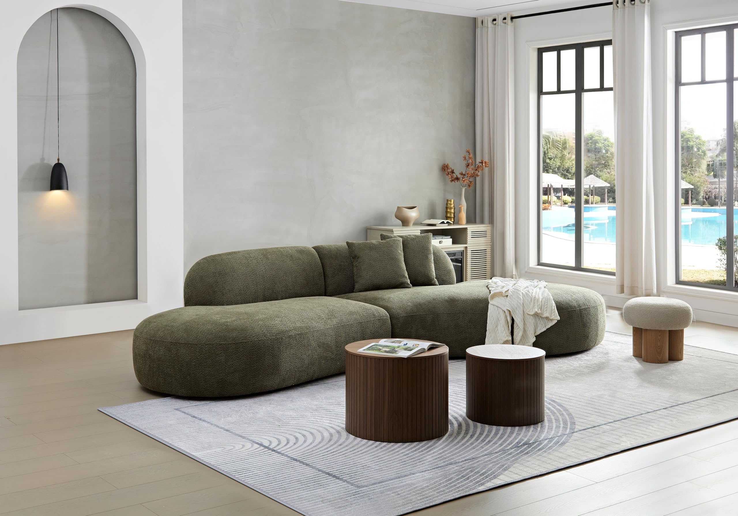 Amazon.com: HAMORESPACE 135''Curved Sectional Sofa, Multiple