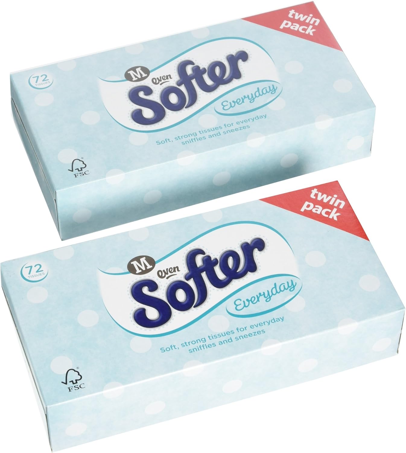 Morrisons Even Softer Everyday Facial Tissues Twin Pack, 72