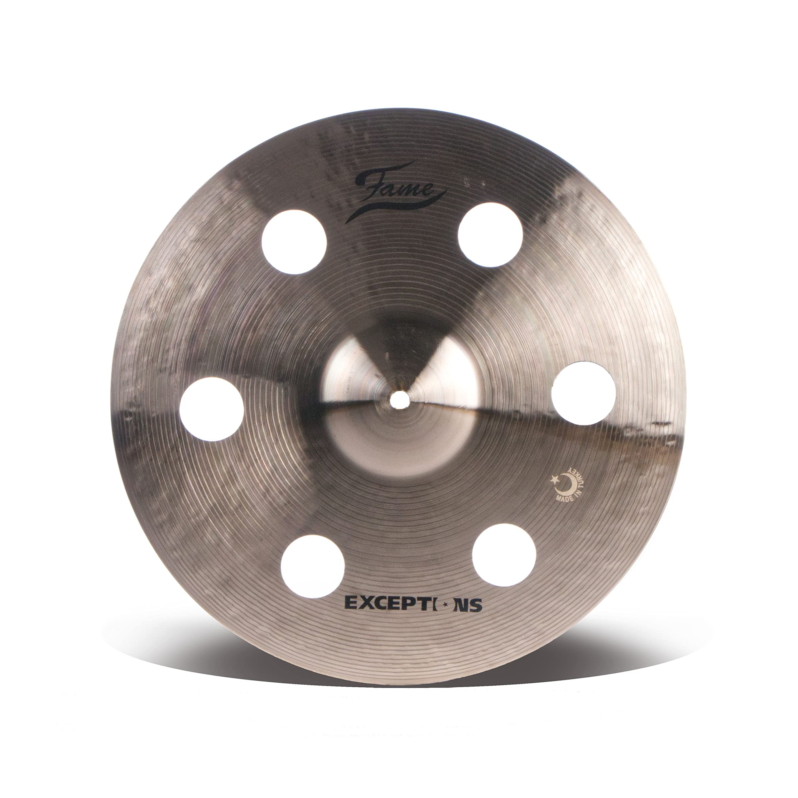 Fame B20 Crash Becken-Set, 14, 16, 18 Zoll, Traditional Finish, B20 Bronze, Handgehämmert, Medium Stärke, inklusive Beckentasche und Practice Pad
