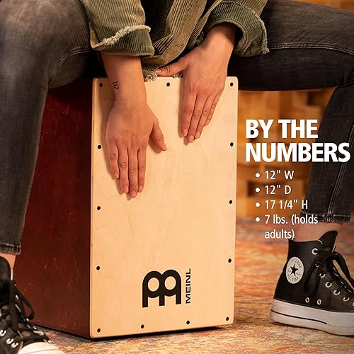Miniatura 6 de Meinl Percussion Cafe Cajon Box Drum Plus Bolsa con caja y tono bajo para música acústica - Fabricado en Europa - Madera de abedul báltico, juega