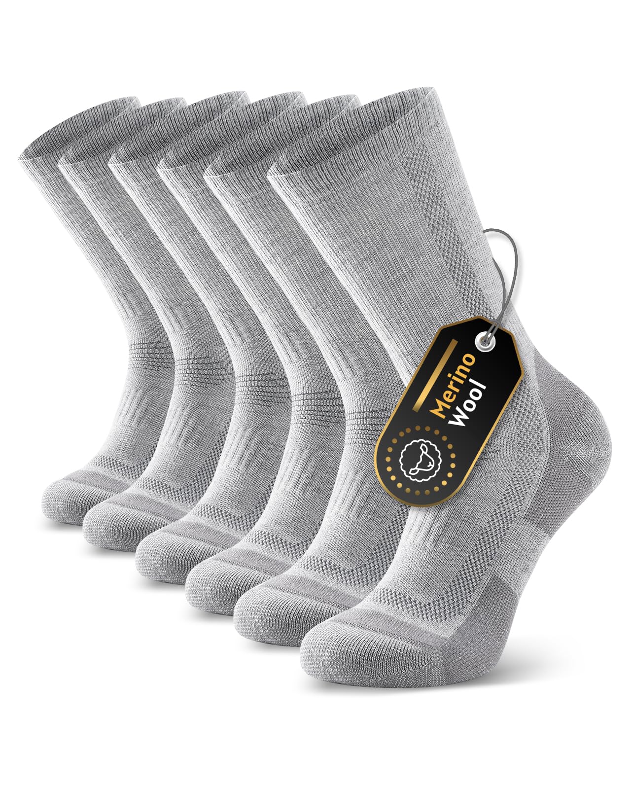 Ruixue Merino Wandersocken Herren & Damen, Outdoor Socken Trekkingsocken, Merinowolle Sportsocken Laufsocken Sneakersocken für Herren, Damen & Kinder[3 Paar]