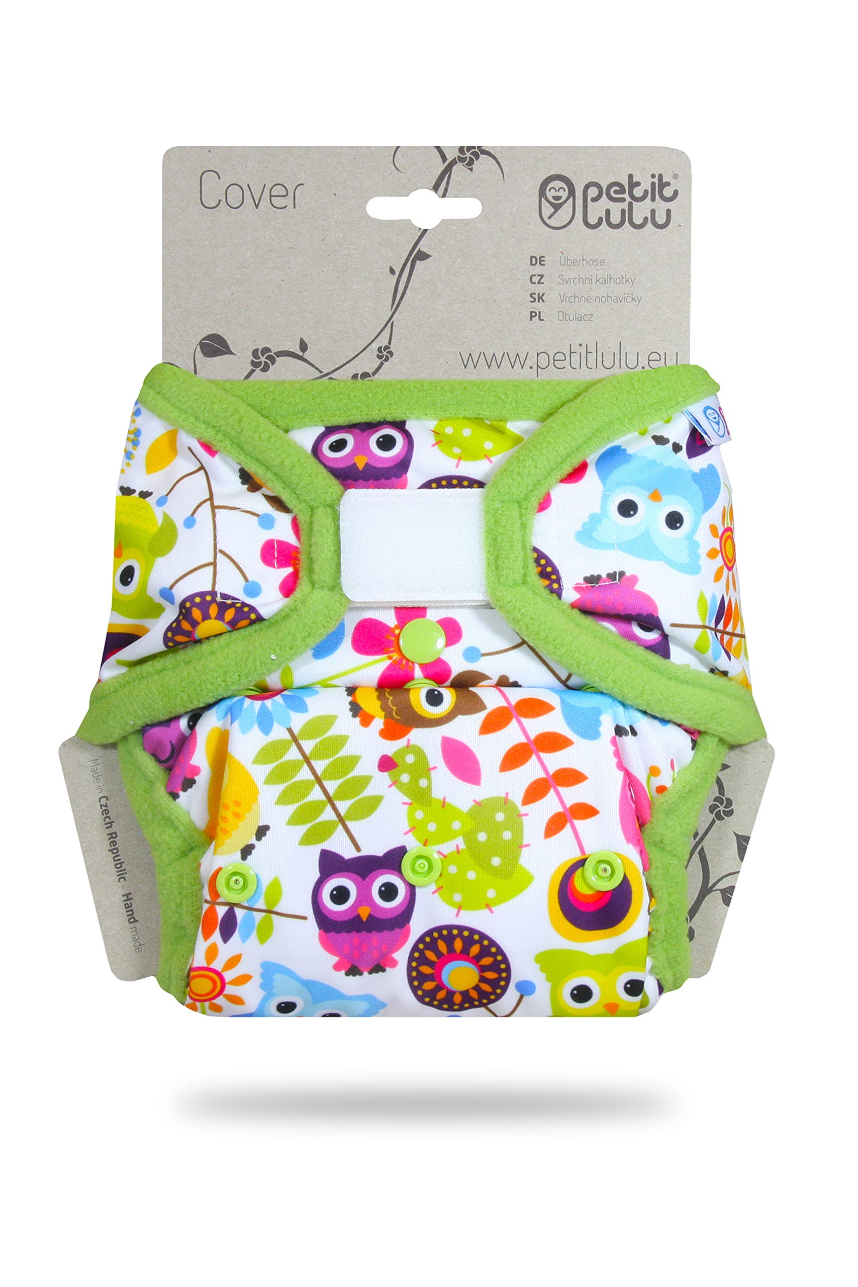 Petit Lulu, Mutandina in tessuto con chiusura in velcro per bambini, taglia unica, 4-15 kg