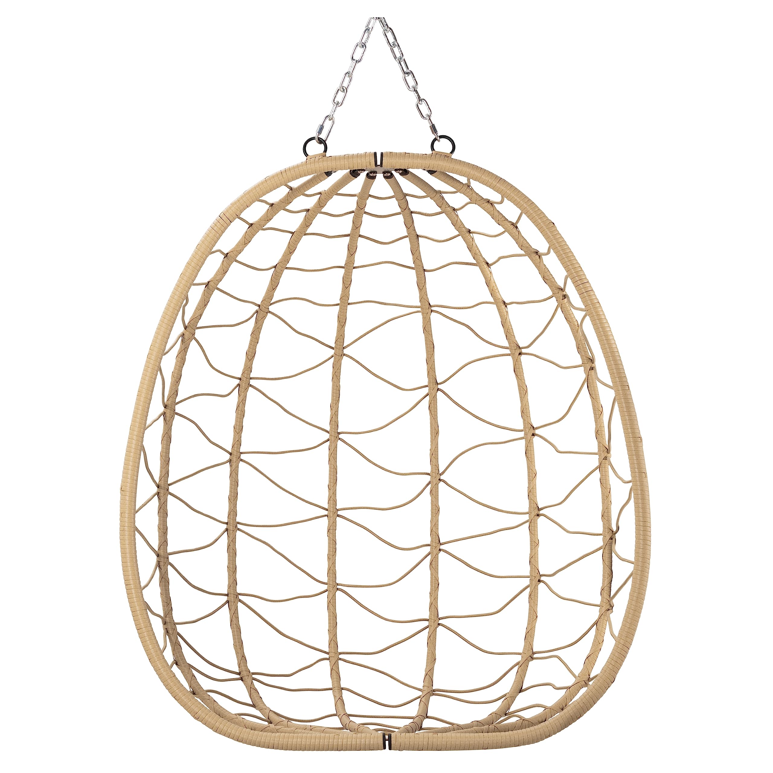 Fauteuil hamac avec châssis | Crème | Hamac Suspendu pour l’intérieur et l’extérieur | Coussin et Rembourrage d'assise de siège Inclus | Fauteuil Oeuf Suspendu pour terrasse