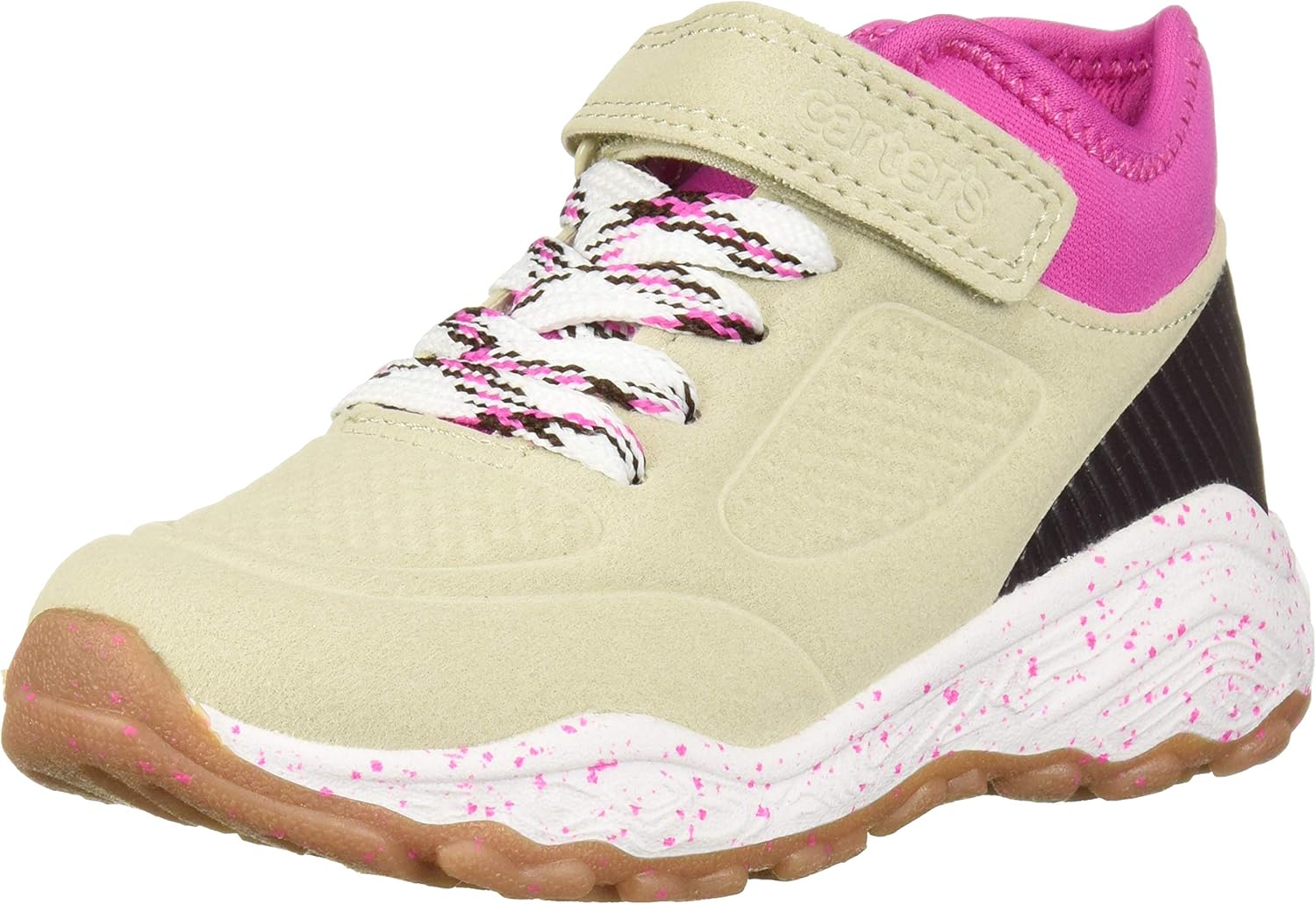 Carter's Girl's Azimut-G Sneaker, Cream, 5 Toddler