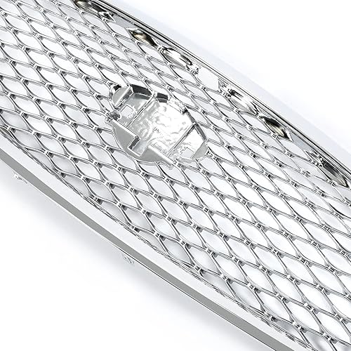 Miniatura 8 de HECASA Rejilla de parachoques delantero compatible con Infiniti Q50 2014-2017 parrilla central de malla cromada plateada