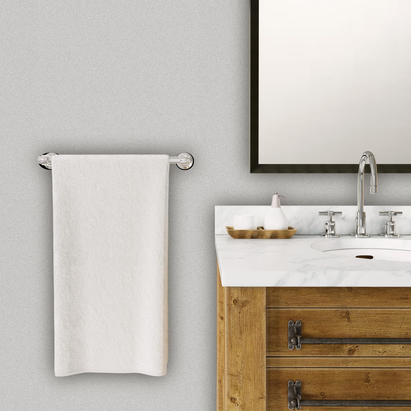 Papel Pintado Autoadhesivo, Plata Metalizado Engrosado Pelar y Pegar Papel de Contacto, 40x500CM Efecto Cepillado Mate Papel Tapiz Removible Decorativo para Pared para Cocina Muebles