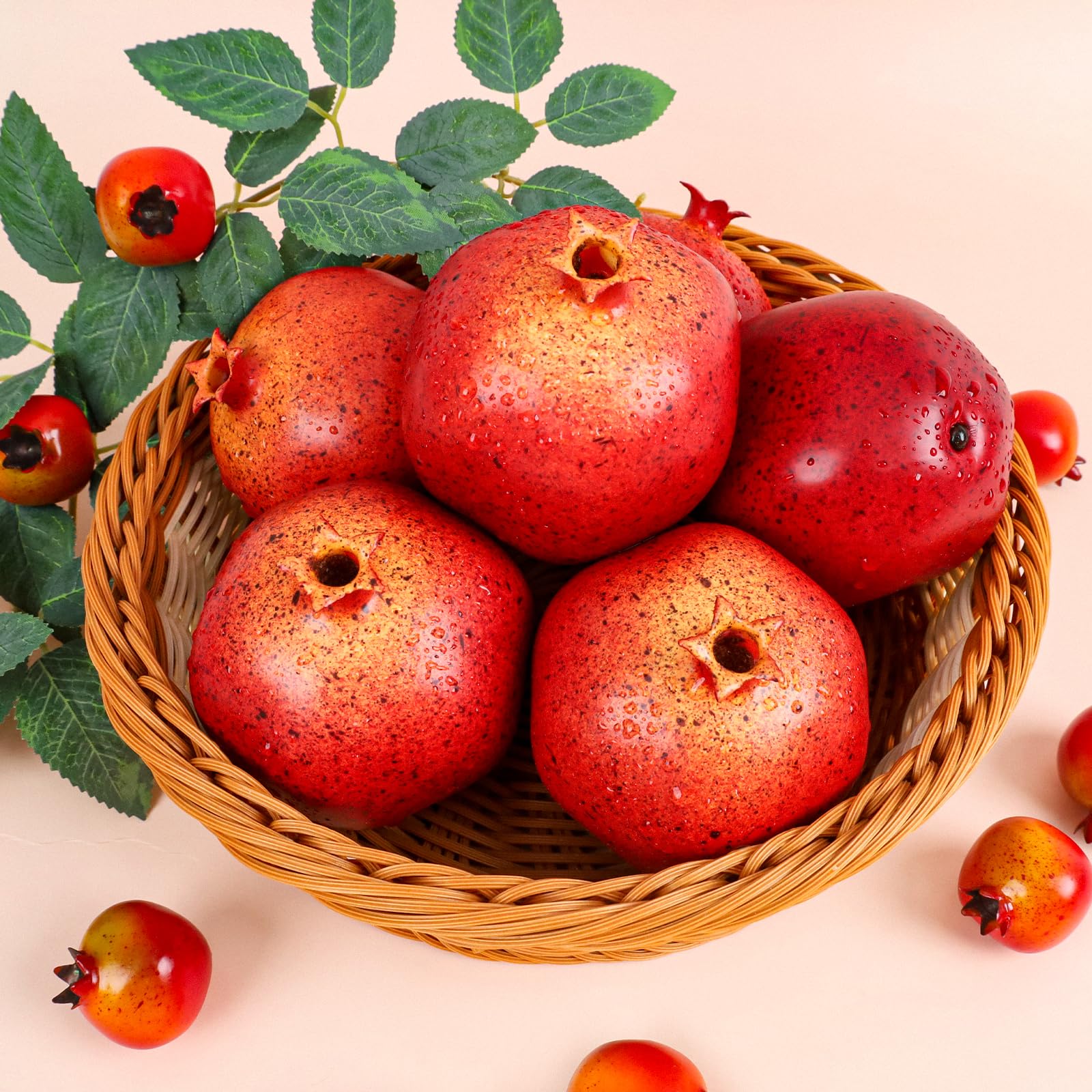 Gresorth 100pcs Artificial Fruit Green & Red Apples Fake Fruit Apple Home Accessories Party Christmas Tree DIY Decorative Model