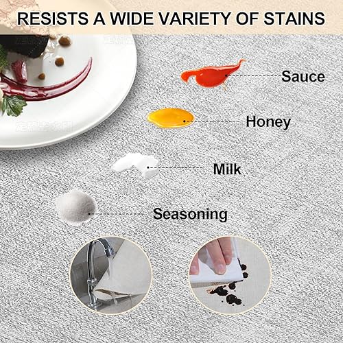 Miniatura 3 de UnivoColors - Juego de manteles individuales de piel sintética de 6,17 x 12 pulgadas, diseño de doble cara, impermeable, resistente al calor, fácil