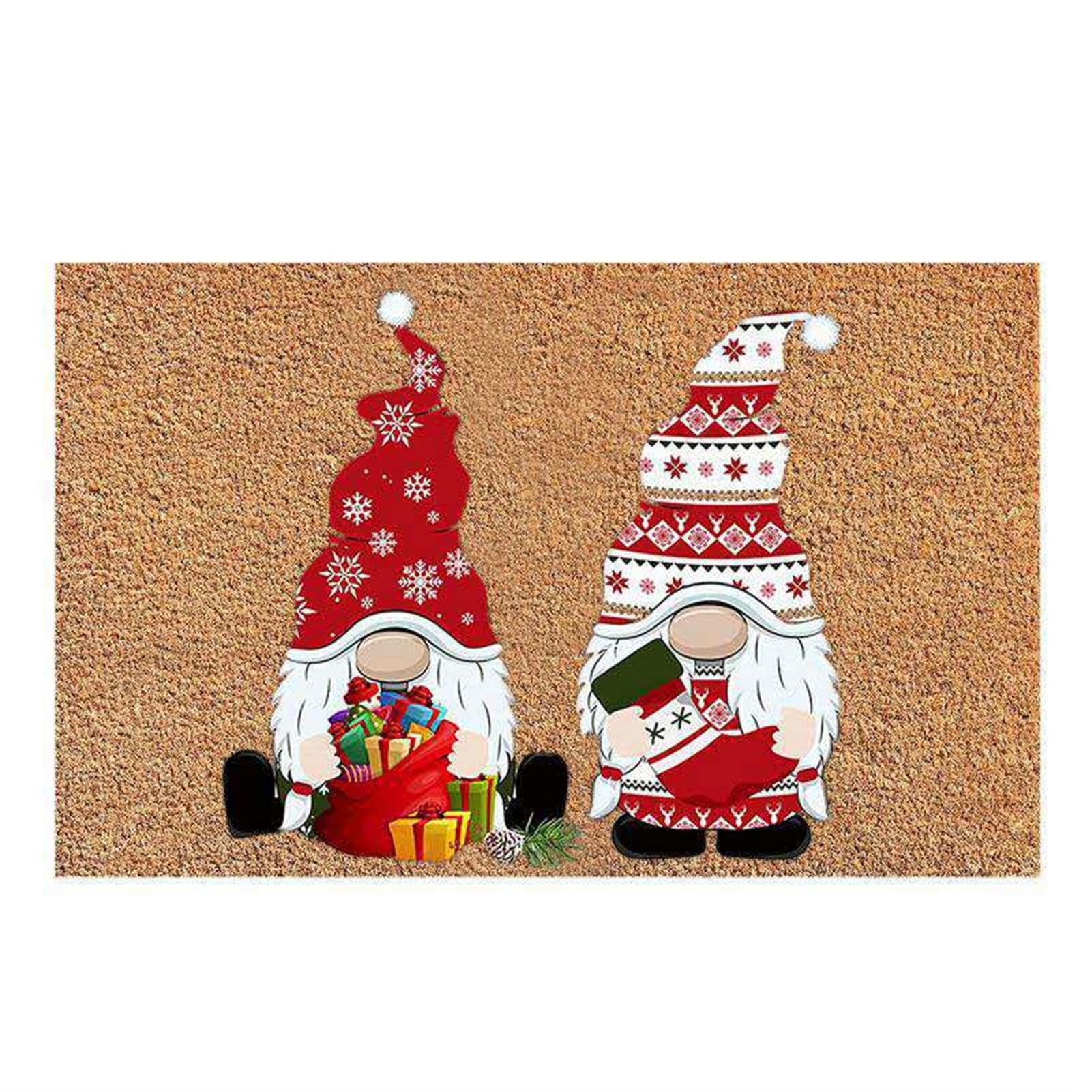 Genérico Puerta Navidad, Navidad Antideslizante Felpudo, Felpudo Navidad, Felpudo Entrada Casa Interior Exterior, Alfombrilla Baño, Alfombra Entrada para Baño Cocina Pasillo Salón, 40 X 60cm