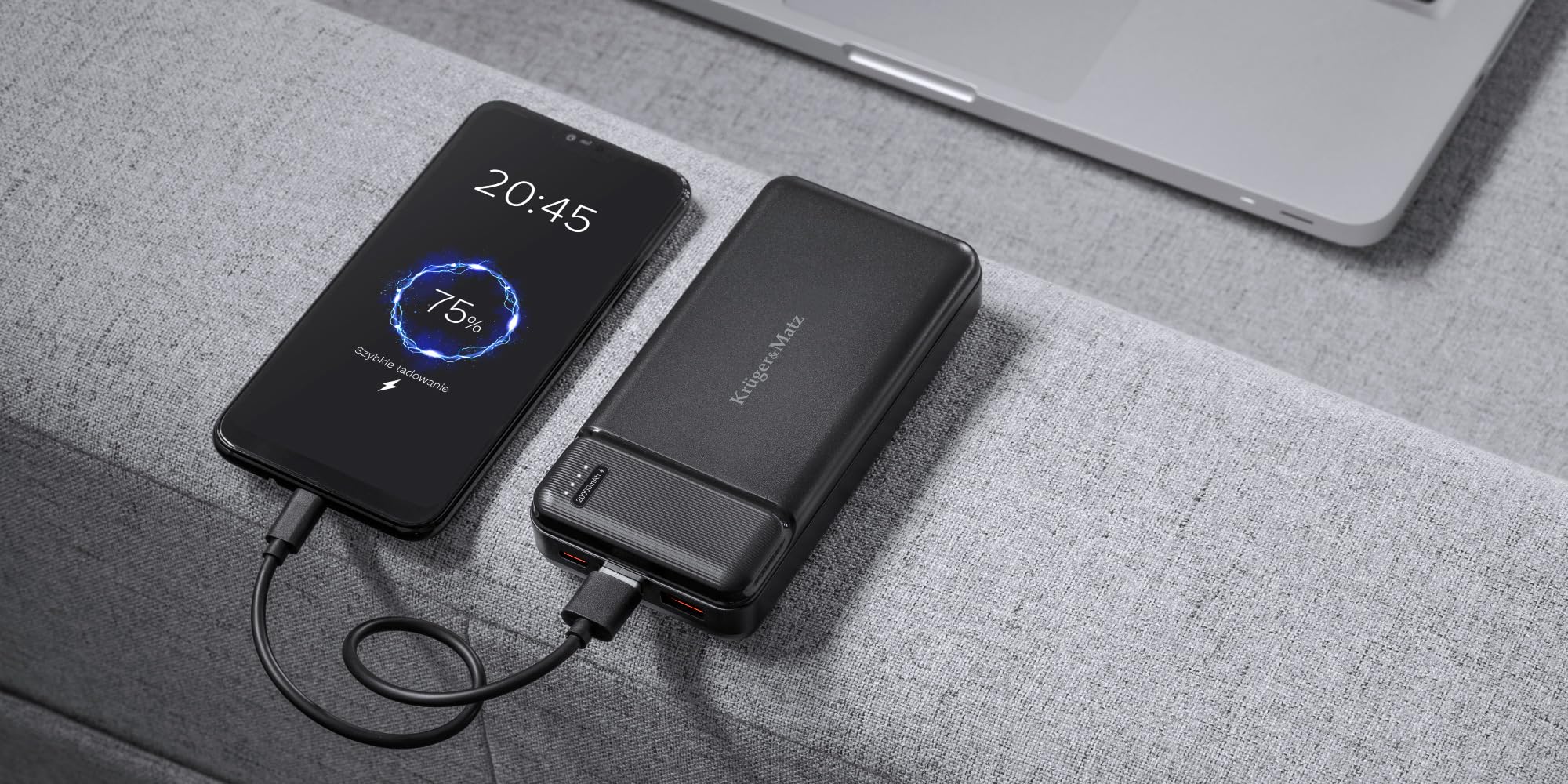 Krüger&Matz Powerbank 20000 mAh Li-pol Funkcja QC oraz PD KM0906.1