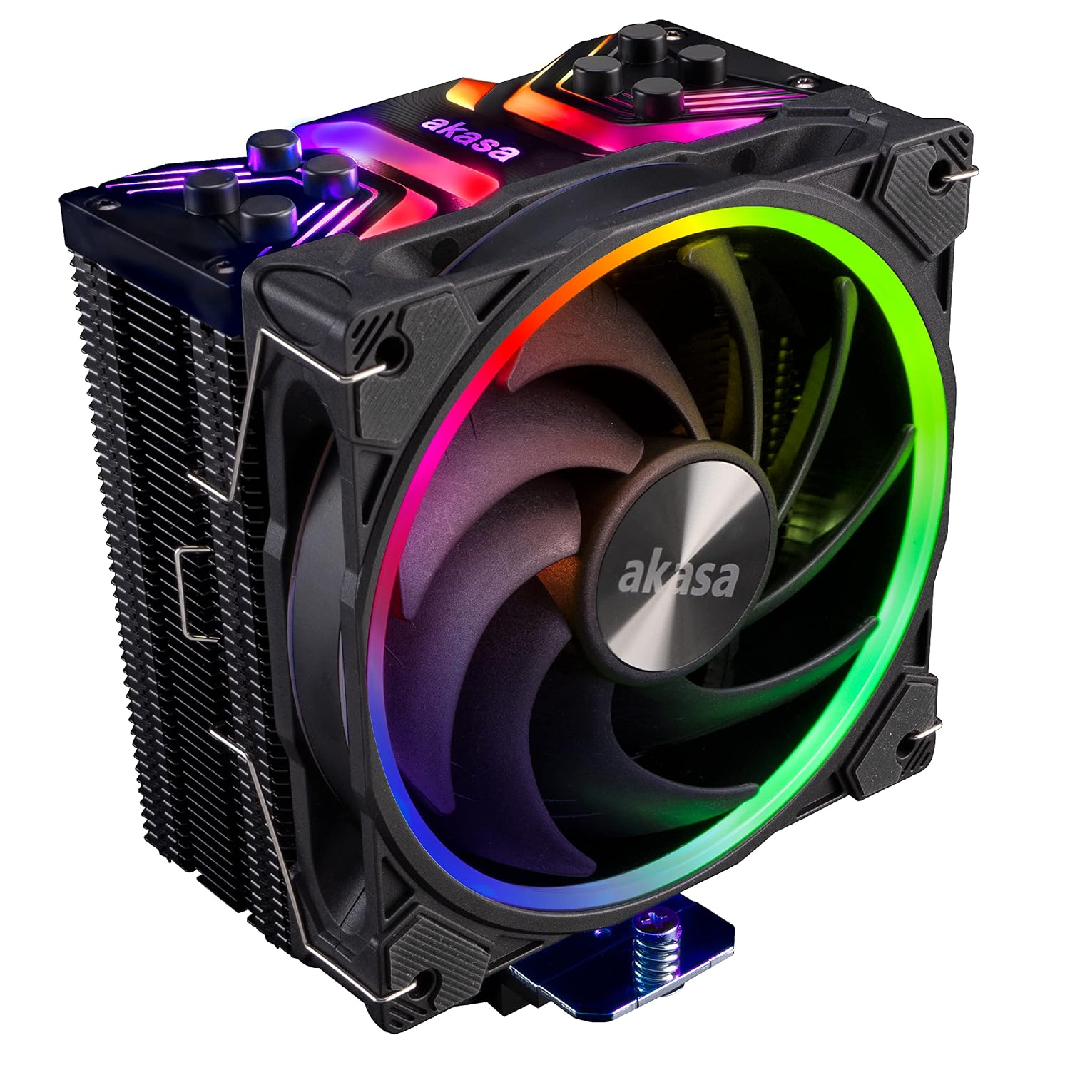 Akasa SOHO H4 Plus Dissipatore CPU ARGB (TDP 185W) Per Intel LGA 1700/1200/20XX E AMD AM4/AM5 – Ventola PWM 120mm