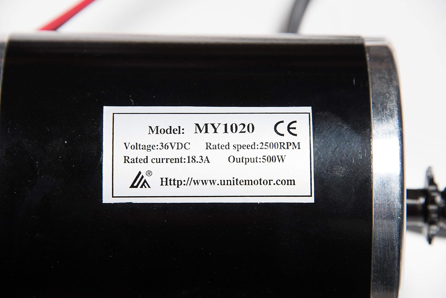 MY1020 500W 36V No Base Electric Motor Volt DC Watt Amp for Scooter Bike Go-Kart Mini Bike Replace ZY1020 Reversible w 11 Teeth Sprocket #25 Chain by Alfa Wheels