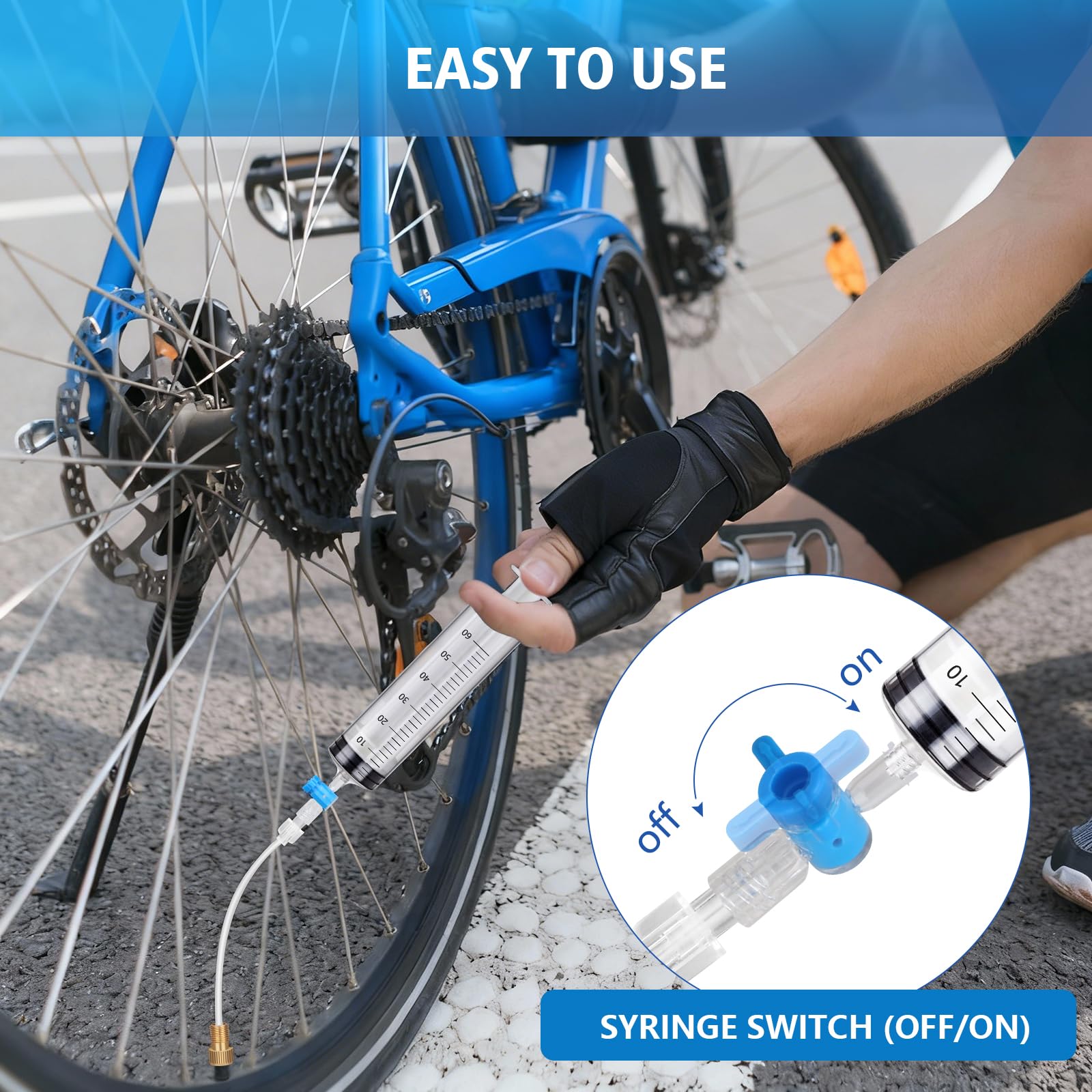 Tubeless Milch, 500ml di sigillante Tubeless e siringa sigillante Tubeless sigilla rapidamente fori fino a 7mm, sigillante per pneumatici Tubeless kit di riparazione per MTB, pneumatici da