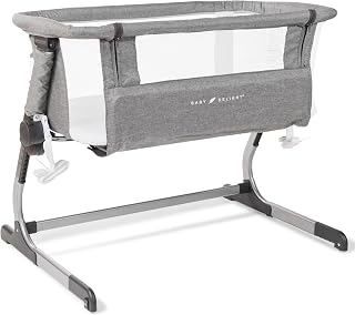 Baby Delight Beside Me Dreamer Bedside Bassinet Sleeper - 6 Height Adjustments, Breathable Mesh, Charcoal Tweed