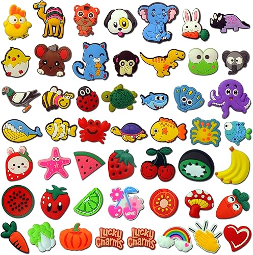 Shoe Decoration Charms for Boys Girls - 120Pcs Bubble Slides Shoe Charms for Clog Sandals Decoration Multiple Themes Shoe Decoration for Kids