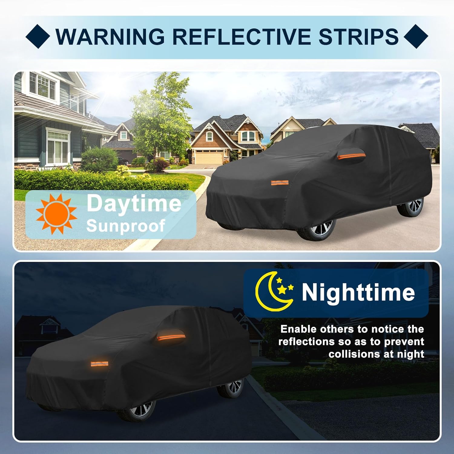 Car Cover Waterproof Custom Fit for Honda CR-V All Weather for Automobiles Outdoor Snow Sun Dust UV Protection Full Exterior Cover with Door Zipper