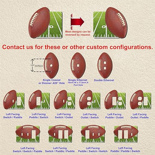Miniatura 4 de Cubierta acrílica decorativa de fútbol americano - Salida individual