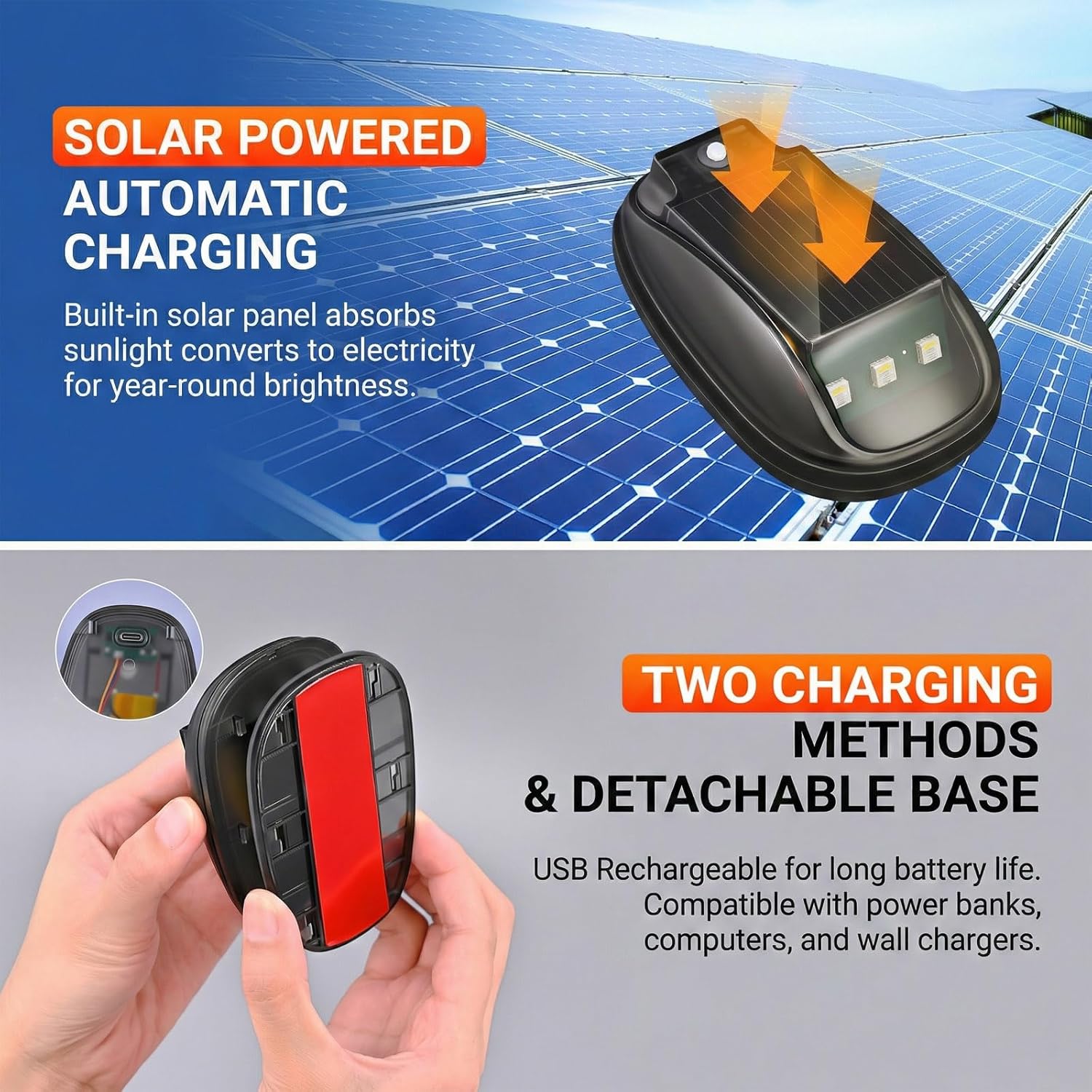 HUBAI 4/5/6PCS Solar Cab Lights, Solar Car Roof RGB Strobe Light, No Drill Solar Powered Cab lights with Remote Control, 8-Color,Waterproof, For Truck Suv Rvs Jeep Pickup (5pcs)