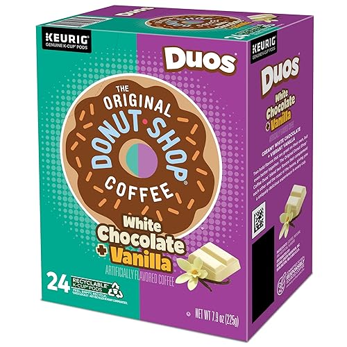 Vista 18 de The Original Donut Shop K Cup Duos - Vainilla de chocolate blanco, cápsulas Keurig K Cup de una sola porción, café saborizado, chocolate blanco +