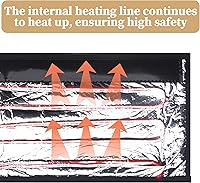 Vista 6 de codree Manta de calor para tubería de agua, cinta de calor de tubería de agua de 38.5 x 6 pulgadas, cable calefactor de protección contra