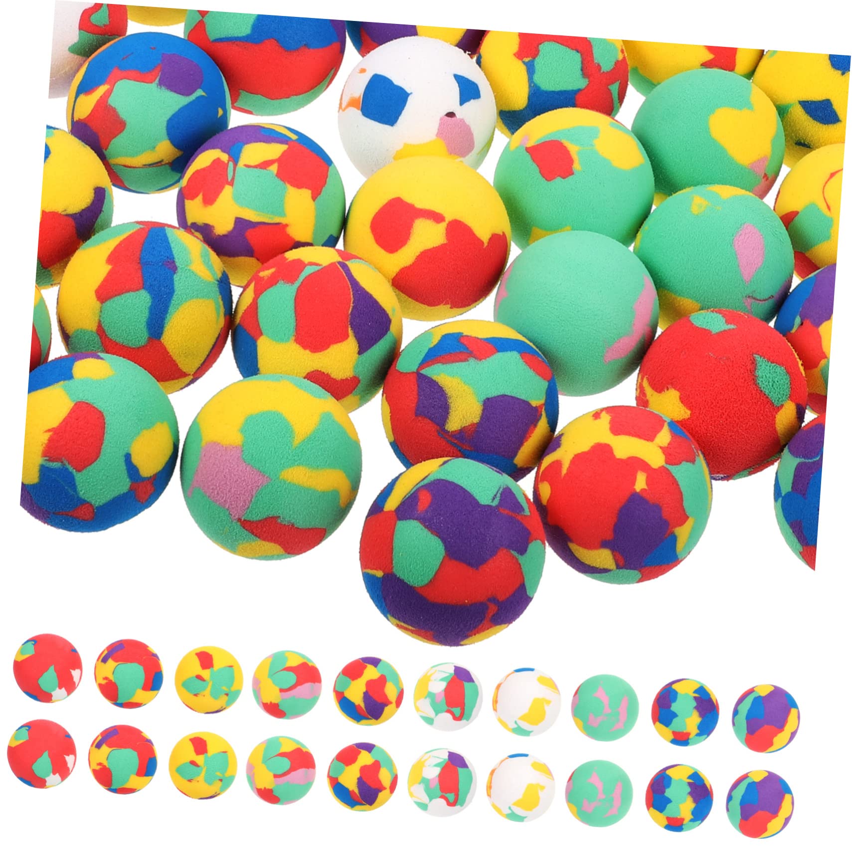 FOYTOKI 50Pcs Bouncy Balls Eva Throwing Balls for Indoor Play for Parties Relief and Fun Activities Great for and High Relief